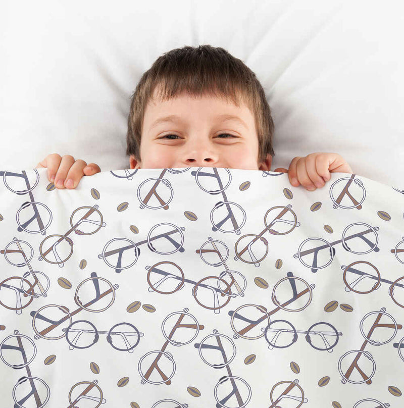 Set di biancheria da letto con coperta terapeutica e occhiali di Harry