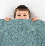 Set di biancheria da letto con coperta terapeutica intrecciata verde