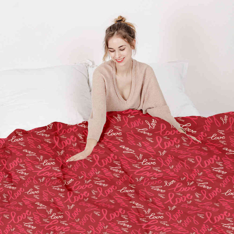 Coperta terapeutica originale - Rivestimento in cotone Love Love Love