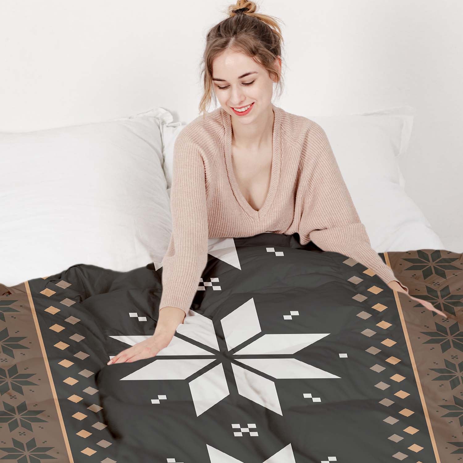 Coperta terapeutica originale - Rivestimento in cotone a righe con stelle