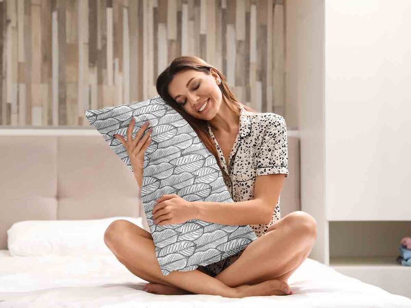 Cuscino sanitario grigio con foglie di acero