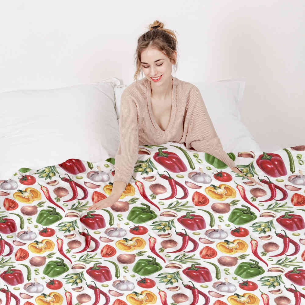 Set di biancheria da letto con coperte terapeutiche e verdure