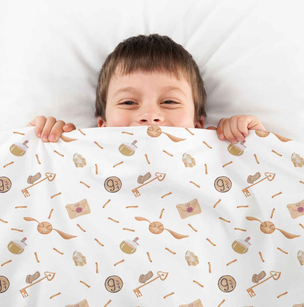 Set di biancheria da letto con coperta terapeutica bianca con Schnatz