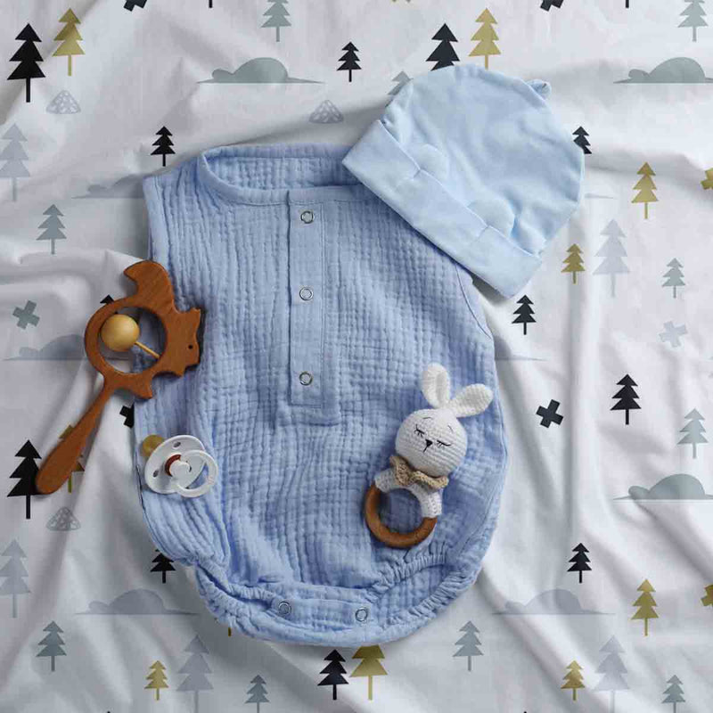Set di biancheria da letto con coperta terapeutica Foresta grigia