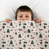 Coperta terapeutica originale - Coperta ponderata con animali della foresta con rivestimento in cotone per bambini
