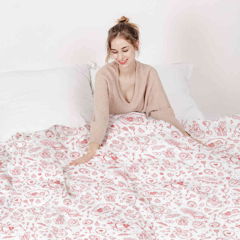 Coperta terapeutica originale - Rivestimento in cotone Be my Valentine