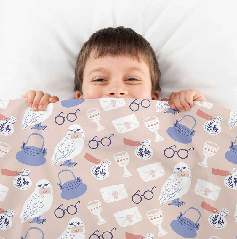 Set di biancheria da letto con coperta terapeutica con il gufo di Harry