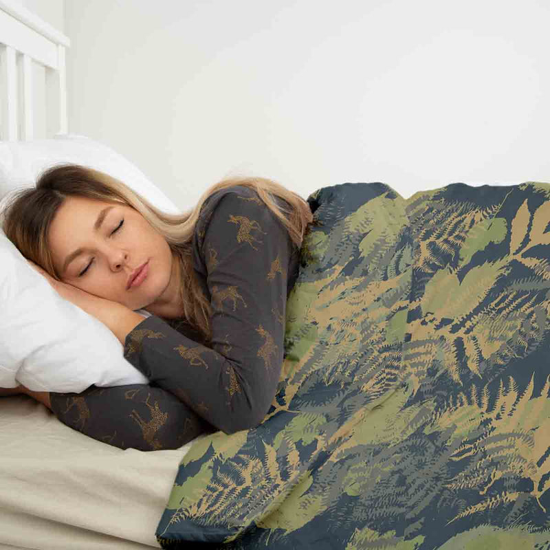 Set di biancheria da letto con coperta terapeutica Foresta