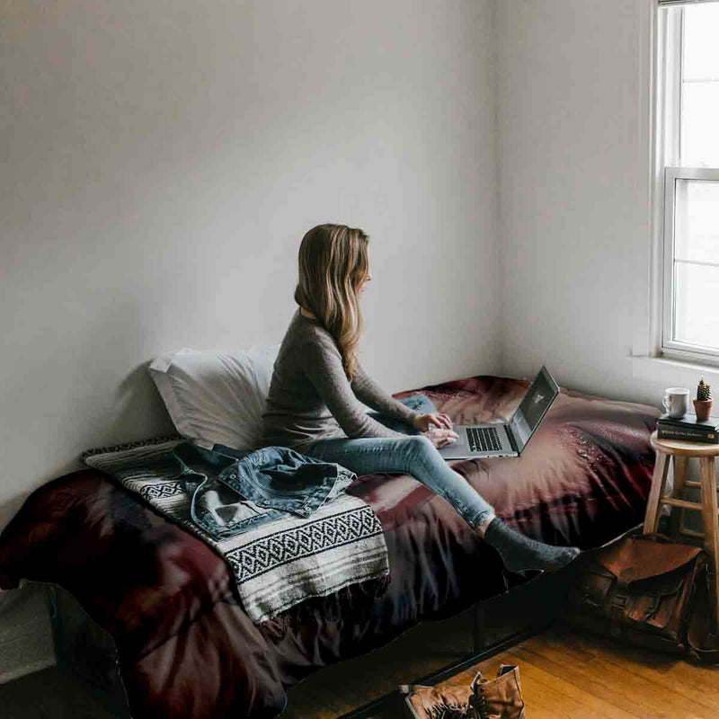 Set di biancheria da letto con coperta terapeutica Halloween volto