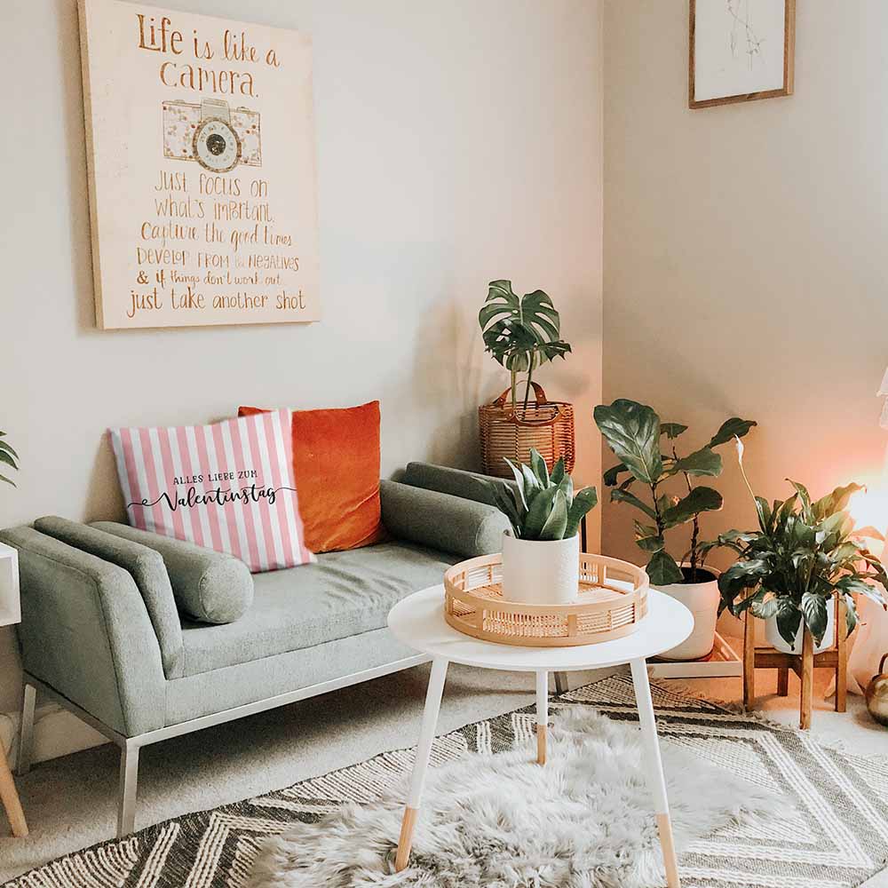 Cuscino salute a righe San Valentino