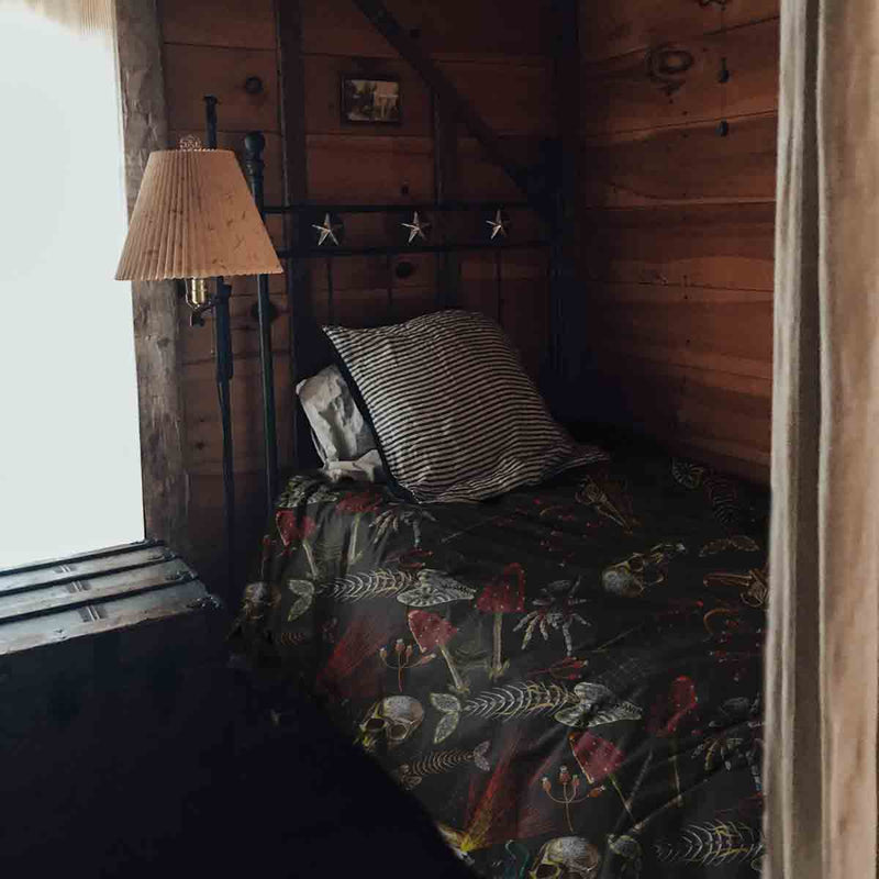 Set di biancheria da letto con coperta terapeutica Halloween Scheletro