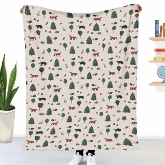 Coperta terapeutica originale - Rivestimento in cotone animali della foresta