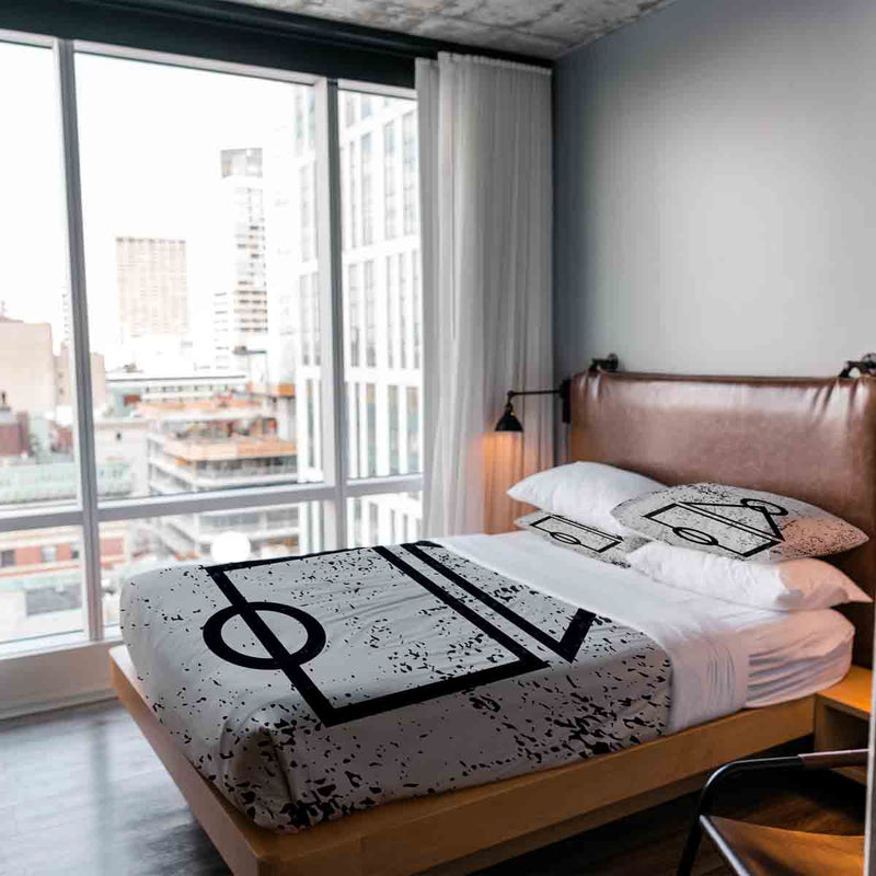 Set di biancheria da letto con coperte terapeutiche bianche forme Dalgona