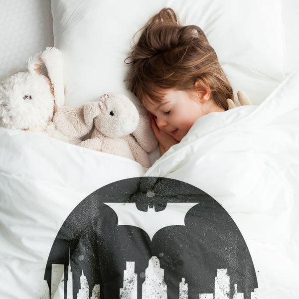Coperta terapeutica originale - Rivestimento in cotone Batman bianco