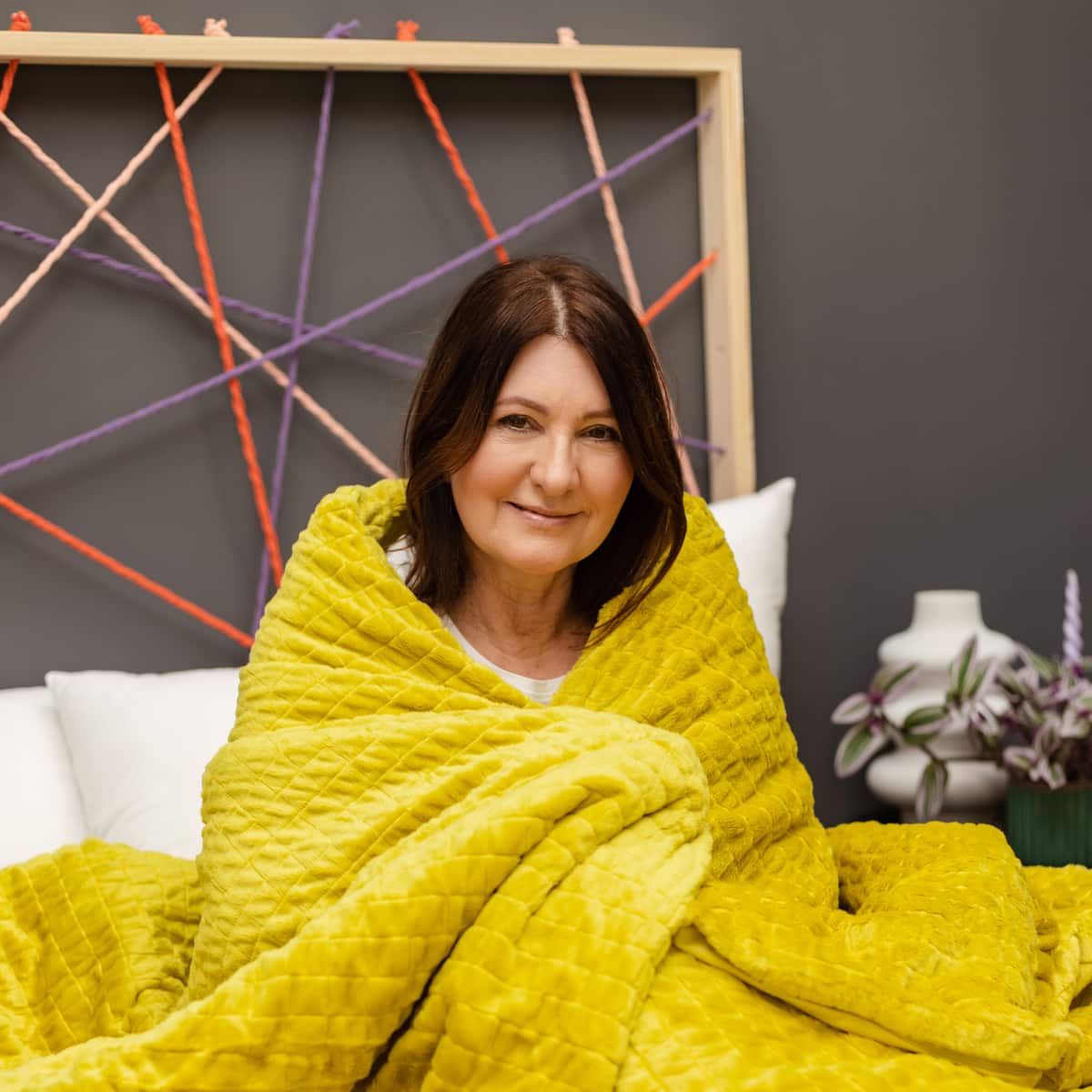 Coperta terapeutica originale - Copertura 4 stagioni in giallo