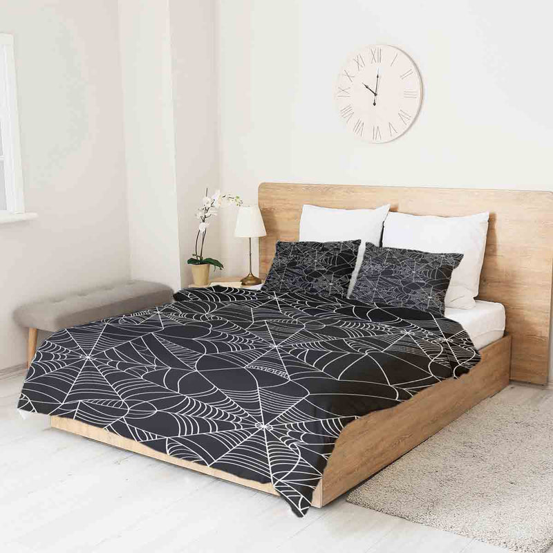 Coperta terapeutica originale - Rivestimento in cotone nero con ragnatela